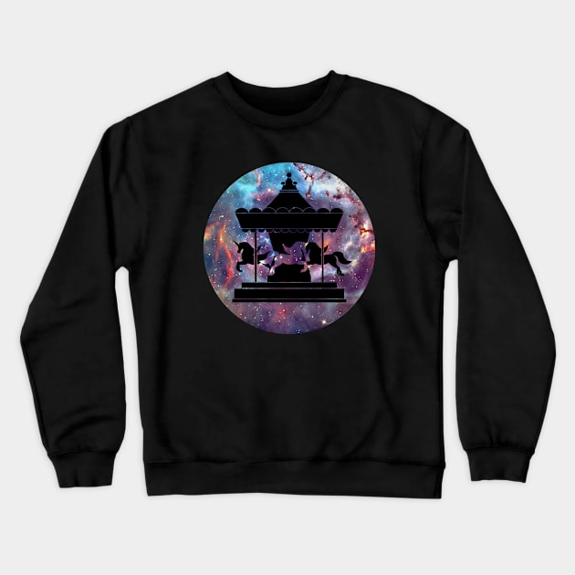 Unicorns Carousel Universe Crewneck Sweatshirt by PrintablesPassions